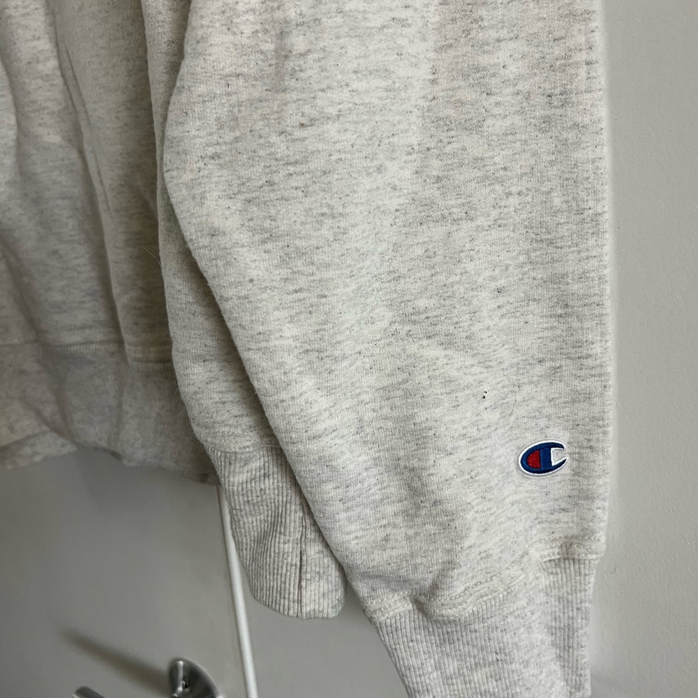 CHAMPION hoodie - light Heather grey and camo lettering - Picture 5 of 5
